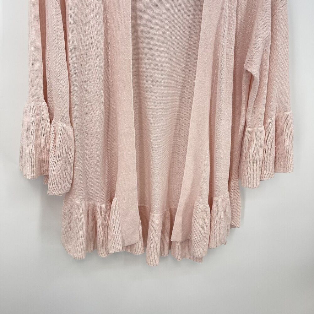 Ann Taylor Pink Lightweight Knit Open Front Cardigan Sweater Size XS - Small NWT - Picture 4 of 5
